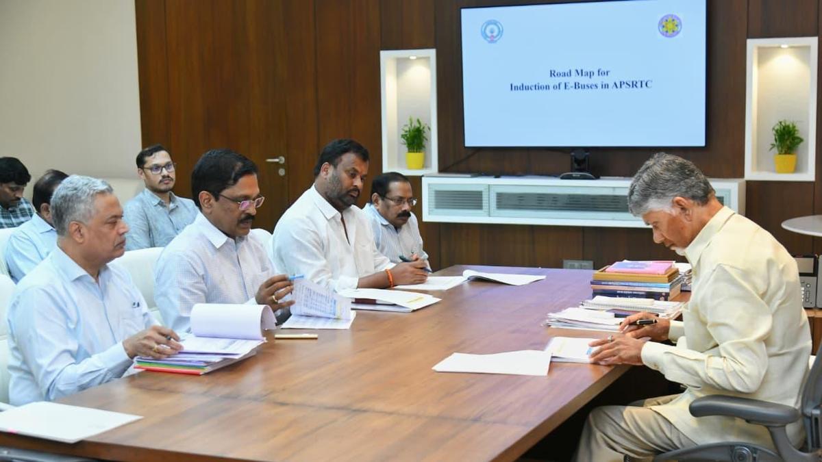 All new APSRTC electric buses, including Palle Velugu, to be air-conditioned, says Naidu