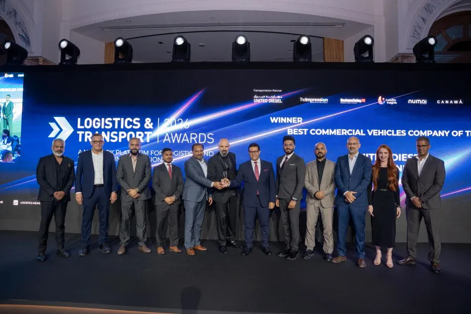 UNITED DIESEL NAMED BEST COMMERCIAL VEHICLES COMPANY OF THE YEAR AT LOGISTICS & TRANSPORT AWARDS 2026