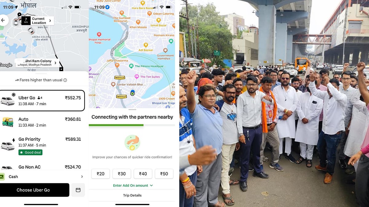 Bhopal Cab Strike: Online Cab Aggregators Protest Against Bike Taxis, Lower Fares; Local Taxis Slam Ola, Uber For Disrupting Business