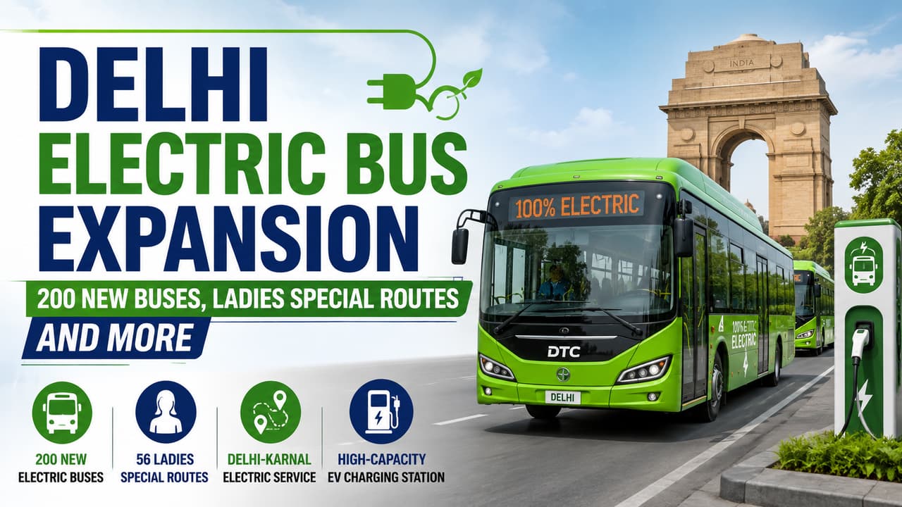 Delhi Electric Bus Expansion: 200 New Buses, Ladies Special Routes and More